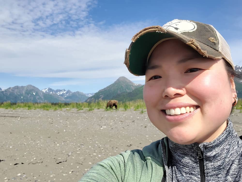 Dr Sergie and a bear